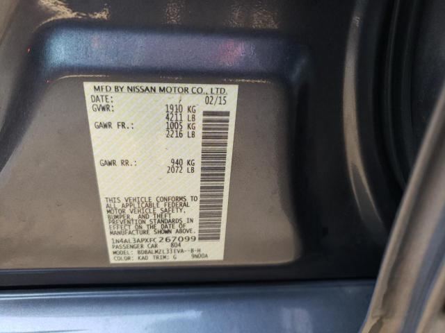 Photo 10 from auction – 2015 NISSAN ALTIMA 2.5 with VIN 1N4AL3APXFC267099