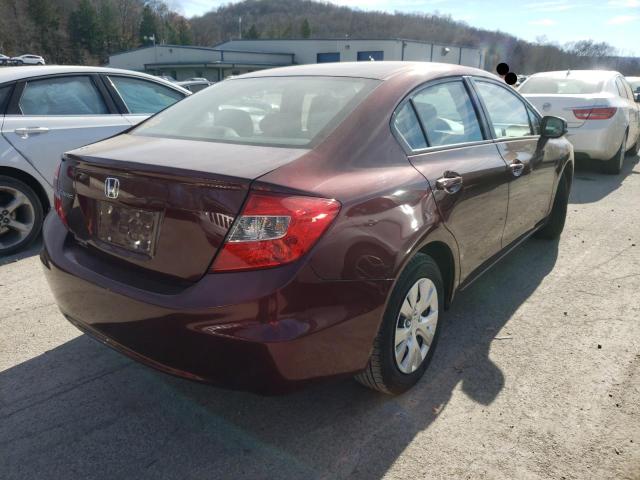 Photo 4 from auction – 2012 HONDA CIVIC LX with VIN 19XFB2F50CE092581