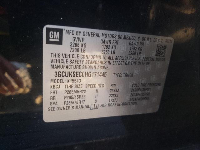 Photo 10 from auction – 2017 CHEVROLET SILVERADO with VIN 3GCUKSEC0HG171445
