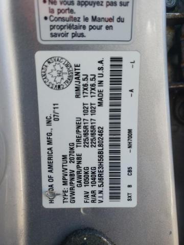 Photo 10 from auction – 2011 HONDA CR-V EX with VIN 5J6RE3H56BL802462