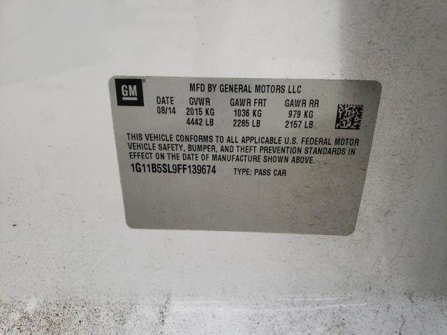 Photo 10 from auction – 2015 CHEVROLET MALIBU LS with VIN 1G11B5SL9FF139674