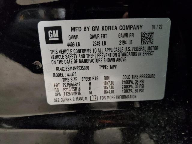 Photo 10 from auction – 2022 BUICK ENCORE PRE with VIN KL4CJESM4NB535880