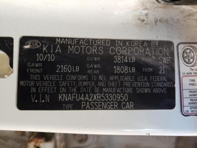 Photo 10 from auction – 2011 KIA FORTE EX with VIN KNAFU4A2XB5330950