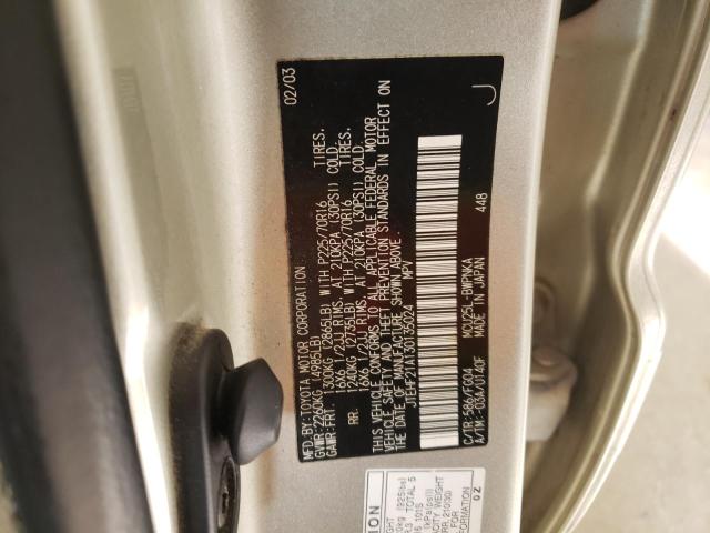 Photo 10 from auction – 2003 TOYOTA HIGHLANDER with VIN JTEHF21A130135024