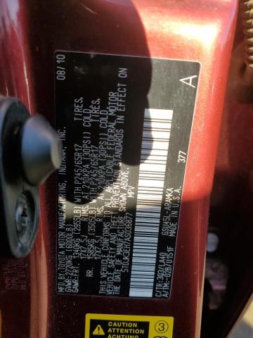 Photo 10 from auction – 2010 TOYOTA HIGHLANDER with VIN 5TDJK3EH7AS036877