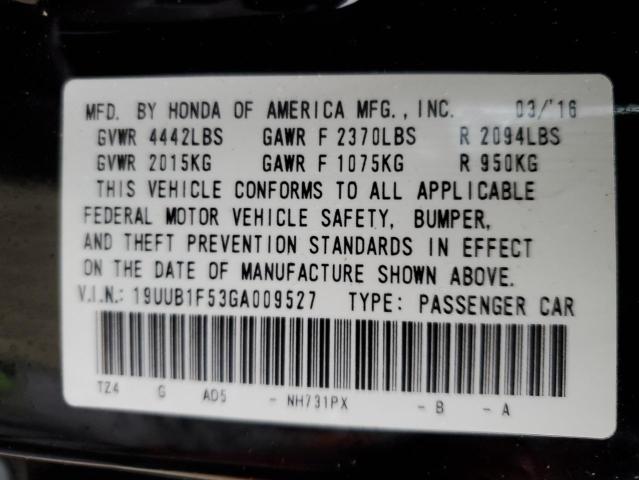 Photo 10 from auction – 2016 ACURA TLX TECH with VIN 19UUB1F53GA009527