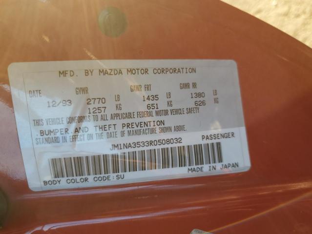 Photo 10 from auction – 1994 MAZDA MX-5 MIATA with VIN JM1NA3533R0508032