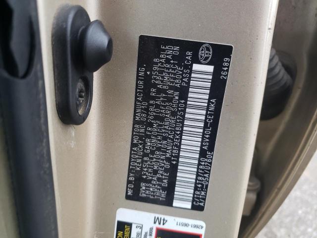 Photo 10 from auction – 2011 TOYOTA CAMRY BASE with VIN 4T1BF3EK4BU175104