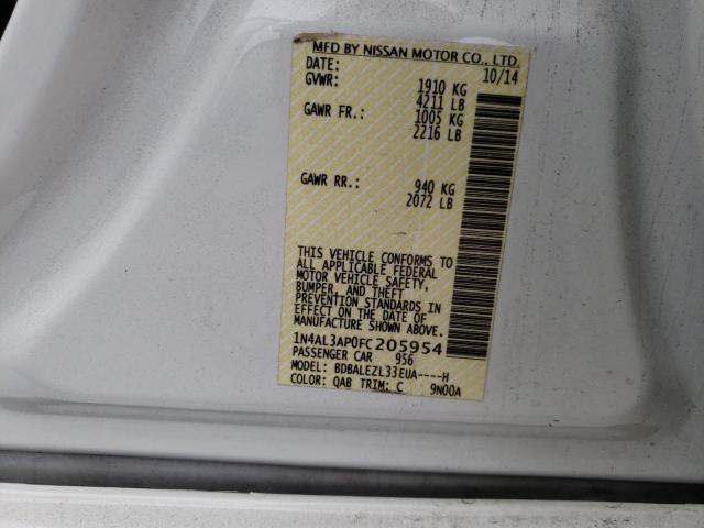 Photo 10 from auction – 2015 NISSAN ALTIMA 2.5 with VIN 1N4AL3AP0FC205954
