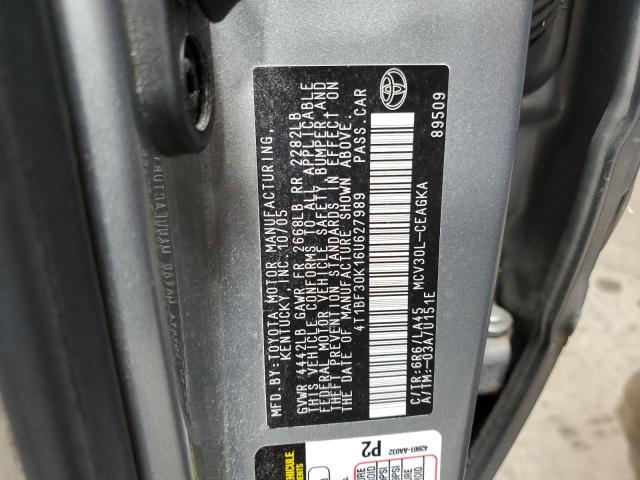 Photo 10 from auction – 2006 TOYOTA CAMRY LE with VIN 4T1BF30K16U627989