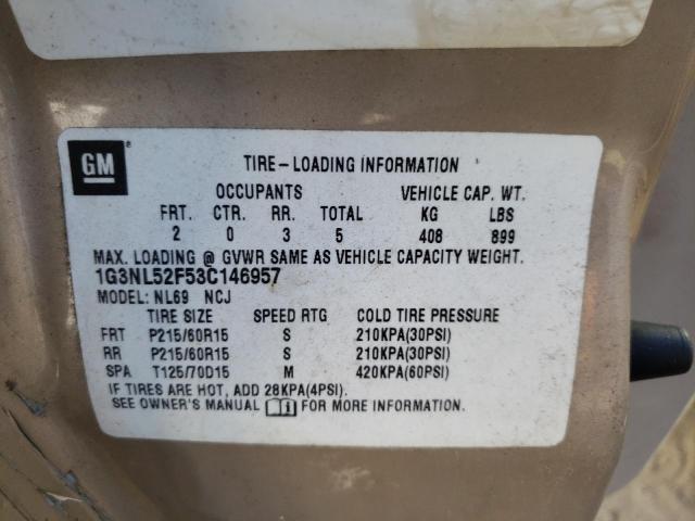 Photo 10 from auction – 2003 OLDSMOBILE ALERO GL with VIN 1G3NL52F53C146957