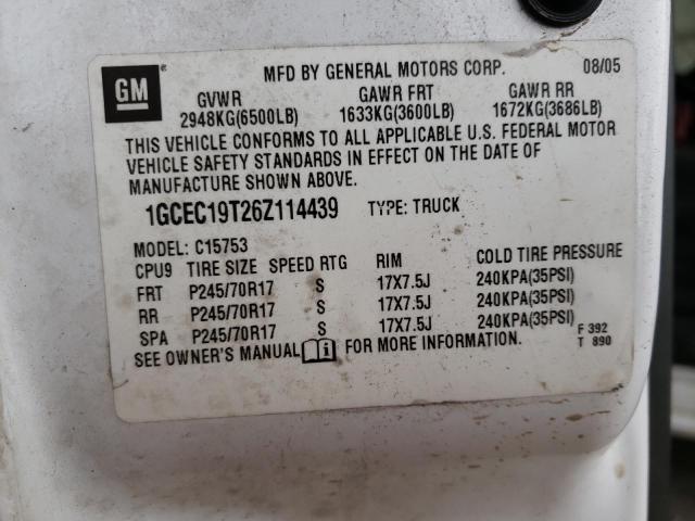 Photo 10 from auction – 2006 CHEVROLET SILVERADO with VIN 1GCEC19T26Z114439