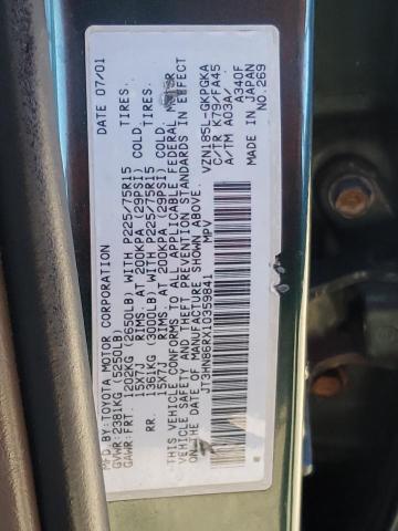 Photo 10 from auction – 2001 TOYOTA 4RUNNER SR with VIN JT3HN86RX10359841
