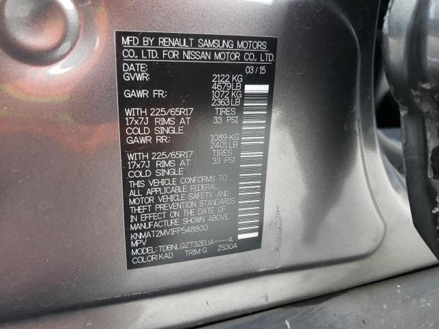 Photo 10 from auction – 2015 NISSAN ROGUE S with VIN KNMAT2MV1FP548800