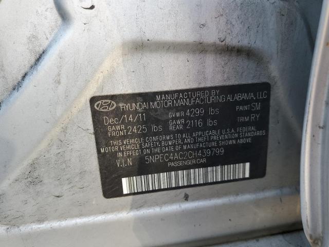 Photo 10 from auction – 2012 HYUNDAI SONATA SE with VIN 5NPEC4AC2CH439799