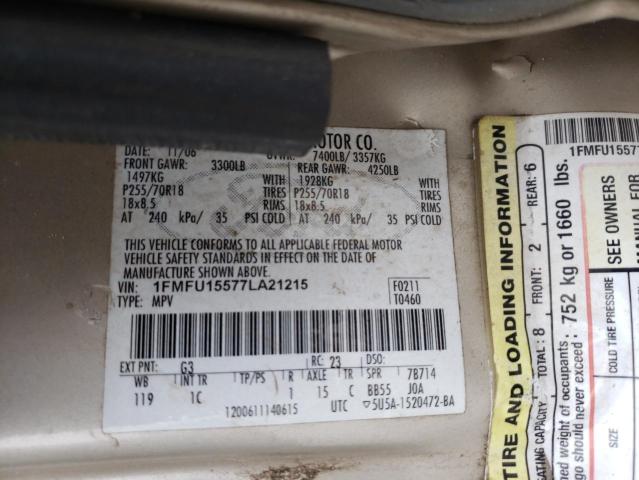 Photo 10 from auction – 2007 FORD EXPEDITION with VIN 1FMFU15577LA21215