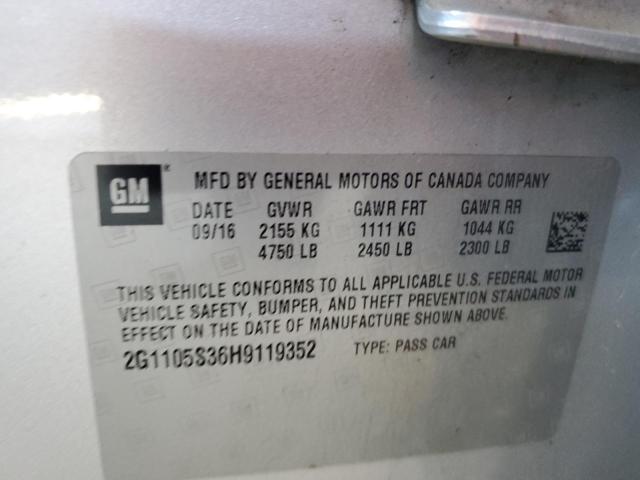 Photo 10 from auction – 2017 CHEVROLET IMPALA LT with VIN 2G1105S36H9119352