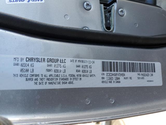 Photo 10 from auction – 2015 DODGE CHARGER SX with VIN 2C3CDXHG0FH724954