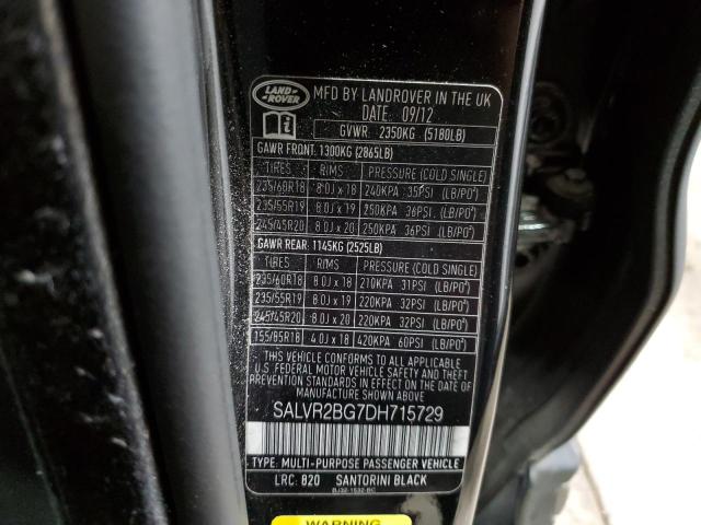Photo 10 from auction – 2013 LAND ROVER RANGE ROVE with VIN SALVR2BG7DH715729