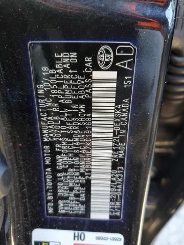 Photo 10 from auction – 2019 TOYOTA COROLLA L with VIN 2T1BURHE7KC191684