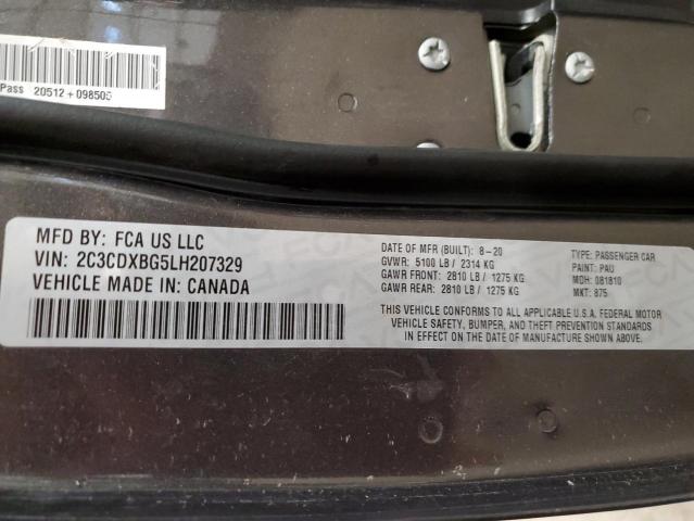 Photo 10 from auction – 2020 DODGE CHARGER SX with VIN 2C3CDXBG5LH207329