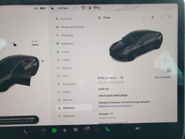 Photo 8 from auction – 2022 TESLA MODEL 3 with VIN 5YJ3E1EC4NF238241