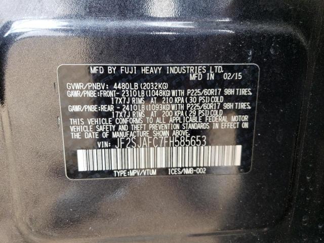 Photo 10 from auction – 2015 SUBARU FORESTER 2 with VIN JF2SJAFC7FH585653