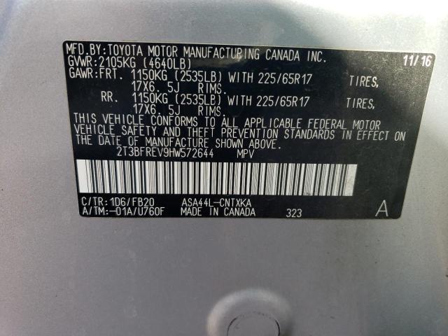 Photo 10 from auction – 2017 TOYOTA RAV4 LE with VIN 2T3BFREV9HW572644