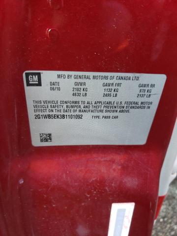 Photo 10 from auction – 2011 CHEVROLET IMPALA LT with VIN 2G1WB5EK3B1101092