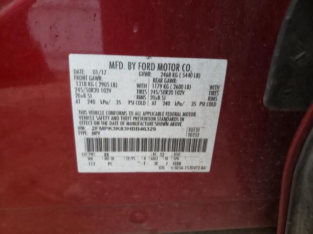 Photo 10 from auction – 2017 FORD EDGE TITAN with VIN 2FMPK3K83HBB46329