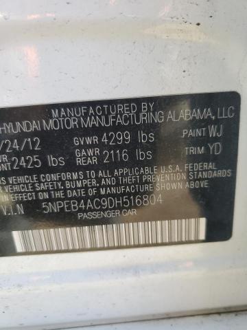 Photo 10 from auction – 2013 HYUNDAI SONATA GLS with VIN 5NPEB4AC9DH516804