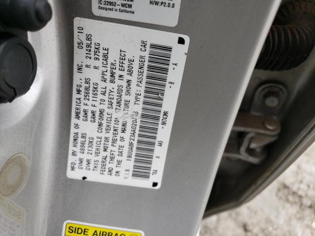 Photo 10 from auction – 2010 ACURA TL with VIN 19UUA8F23AA020486