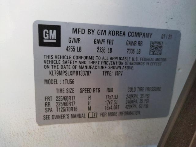 Photo 10 from auction – 2021 CHEVROLET TRAILBLAZE with VIN KL79MPSLXMB133707