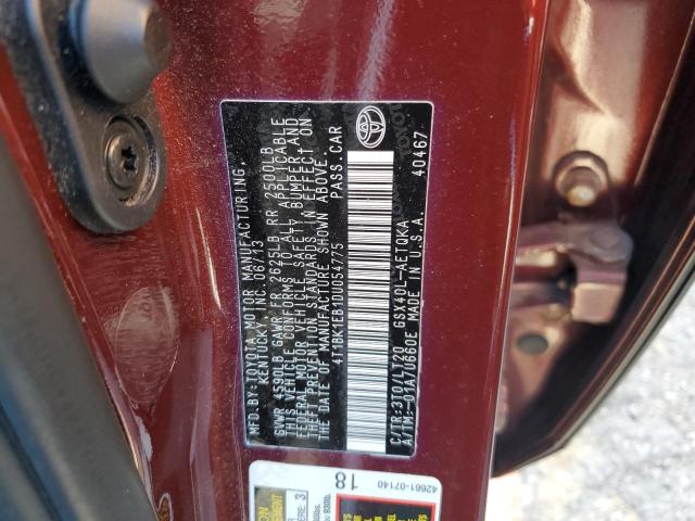 Photo 10 from auction – 2013 TOYOTA AVALON BAS with VIN 4T1BK1EB1DU054775