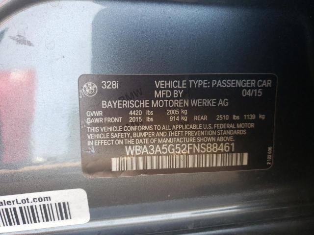 Photo 10 from auction – 2015 BMW 328 I with VIN WBA3A5G52FNS88461
