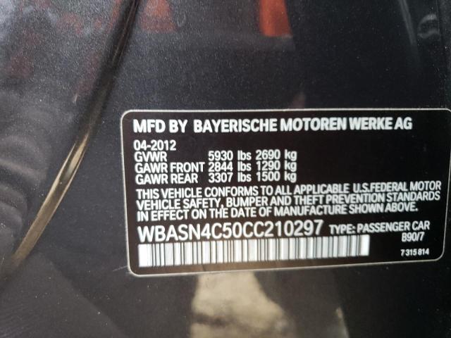 Photo 10 from auction – 2012 BMW 550 IGT with VIN WBASN4C50CC210297