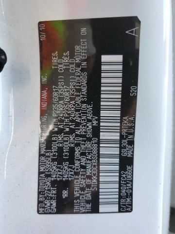 Photo 10 from auction – 2011 TOYOTA SIENNA LE with VIN 5TDKK3DCXBS088810