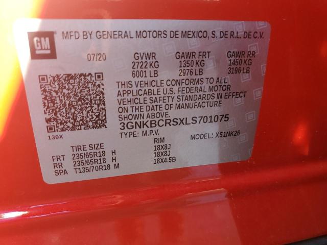 Photo 10 from auction – 2020 CHEVROLET BLAZER 2LT with VIN 3GNKBCRSXLS701075