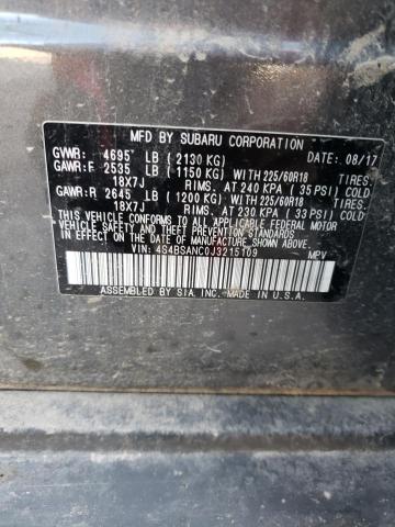 Photo 10 from auction – 2018 SUBARU OUTBACK 2. with VIN 4S4BSANC0J3215109