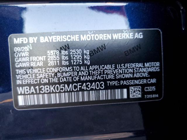 Photo 10 from auction – 2021 BMW M550XI with VIN WBA13BK05MCF43403