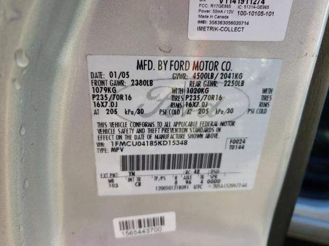 Photo 10 from auction – 2005 FORD ESCAPE LIM with VIN 1FMCU04185KD15348