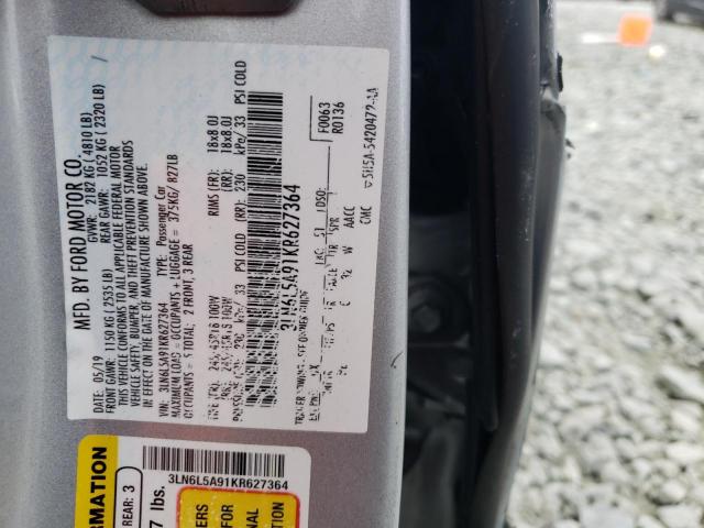 Photo 10 from auction – 2019 LINCOLN MKZ with VIN 3LN6L5A91KR627364