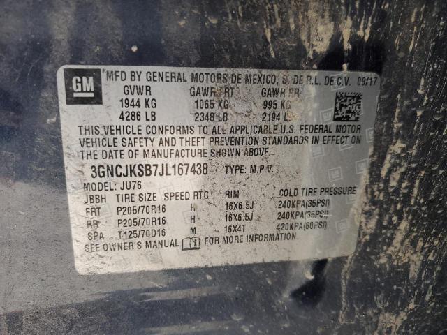 Photo 10 from auction – 2018 CHEVROLET TRAX LS with VIN 3GNCJKSB7JL167438
