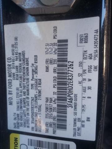 Photo 10 from auction – 2014 FORD FUSION SE with VIN 3FA6P0HD2ER377262