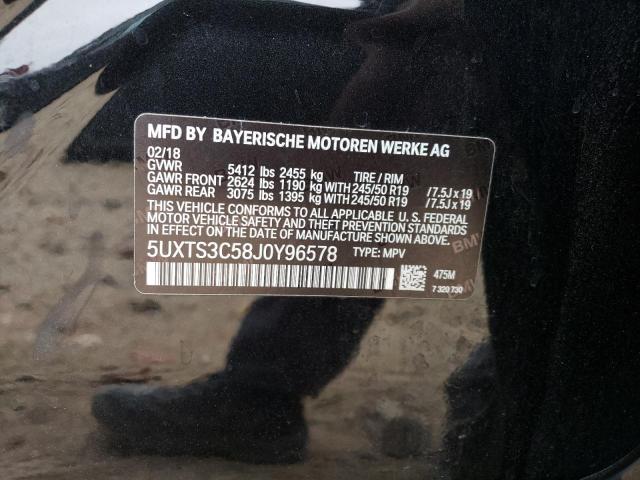 Photo 10 from auction – 2018 BMW X3 XDRIVEM with VIN 5UXTS3C58J0Y96578