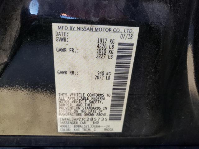 Photo 10 from auction – 2018 NISSAN ALTIMA 2.5 with VIN 1N4AL3AP2JC285735