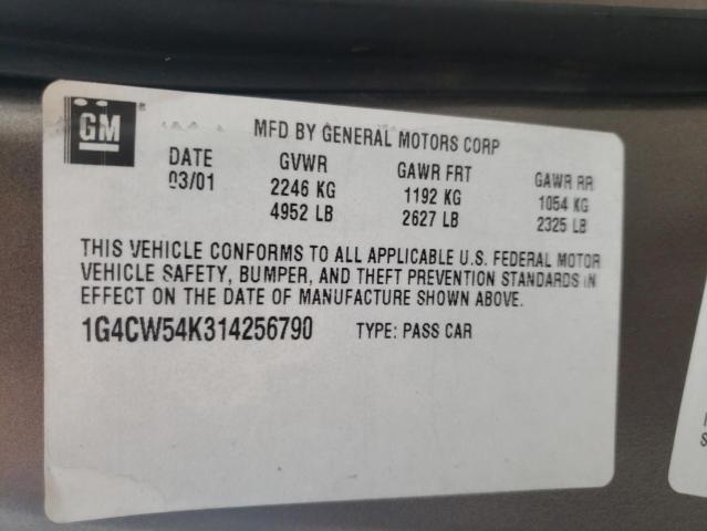 Photo 10 from auction – 2001 BUICK PARK AVENU with VIN 1G4CW54K314256790