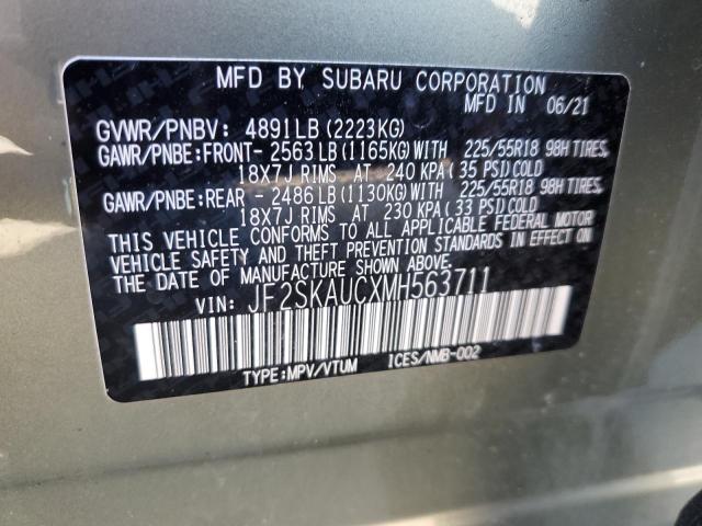 Photo 10 from auction – 2021 SUBARU FORESTER L with VIN JF2SKAUCXMH563711