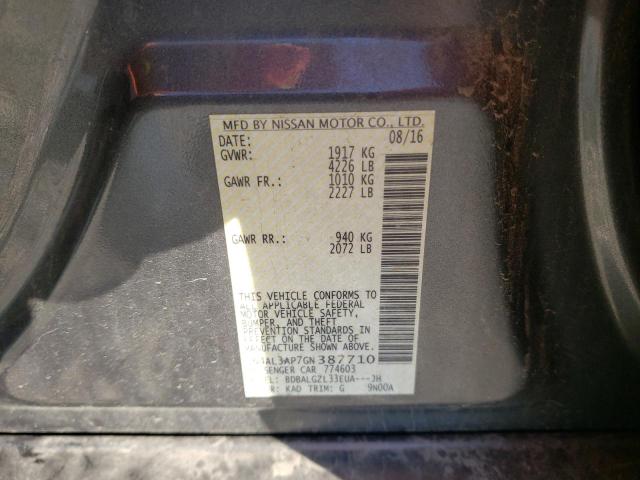 Photo 10 from auction – 2016 NISSAN ALTIMA 2.5 with VIN 1N4AL3AP7GN387710