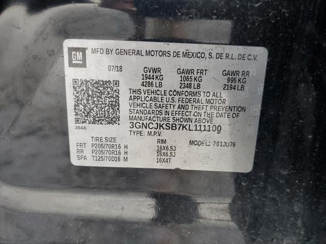 Photo 10 from auction – 2019 CHEVROLET TRAX LS with VIN 3GNCJKSB7KL111100